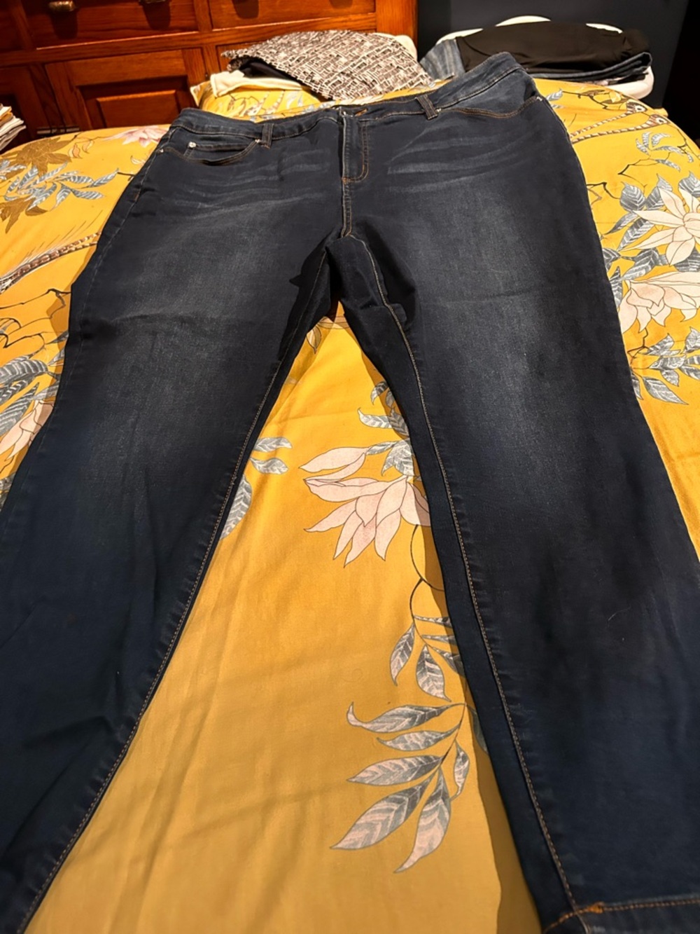 Tahari Dark Blue Boot Cut Women's Jeans